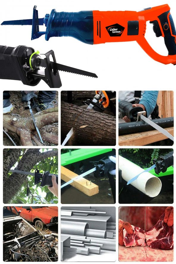 Lieber German 2400 Watt Devir Ayarlı Bakır Sargılı 8Bıçaklı Beton Tuğla Kemik Kesme Makinesi Tilki Kuyruğu - 3