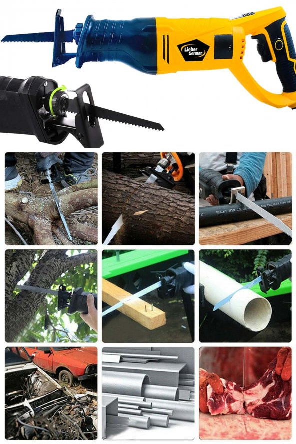Lieber German 2400 Watt Devir Ayarlı 8 Bıçaklı Bakır Sargılı Beton Tuğla Kemik Kesme Tilki Kuyruğu Makinesi - 3