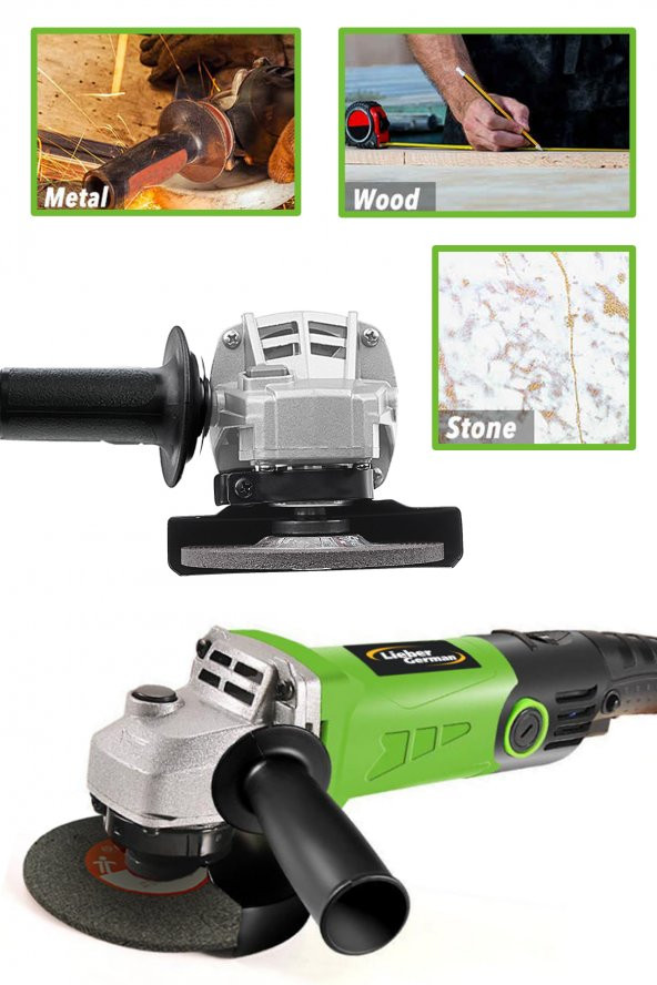 Lieber German Teknoloji Bakır Sargı Devir Ayarlı 1500 W  Spiral Avuç İçi Kesme Ve Taşlama Makinası - 2