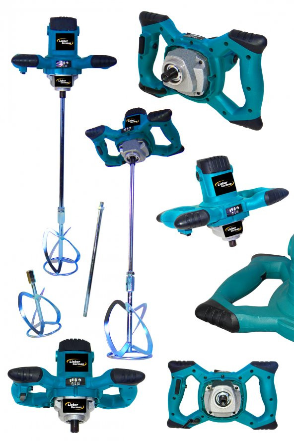 Lieber German Teknoloji 1800 W 6 Kademe Devir Ayarlı Elektirikli Alçı Boya Ve Harç Karıştırıcı Mikser - 2