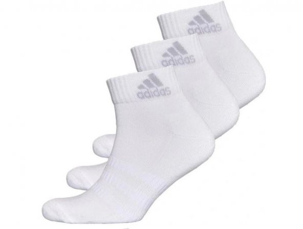 adidas Cushıoned Ankle Çorap 3'lü - Gc7312 BEYAZ