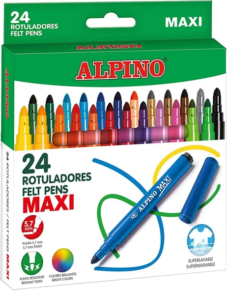 Alpino Maxi 24'lü Jumbo Keçeli Kalem / AR000007N ürün görseli