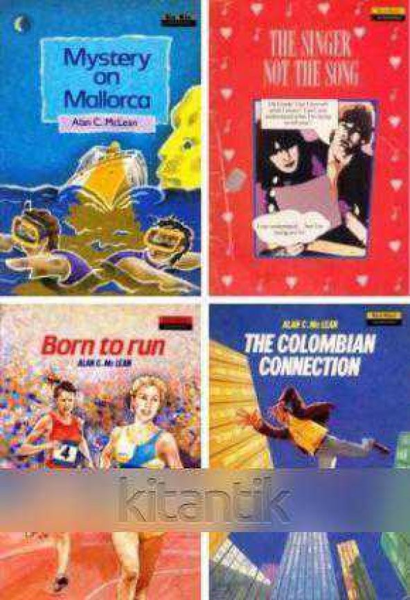 HEINEMANN NEW WAVE READERS ALAN C. MCLEAN SERIES / THE COLOMBIAN CONNECTION + BORN TO RUN + MYSTERY ON MALLORCA + THE SINGER NOT THE SONG (4 BOOK SET)