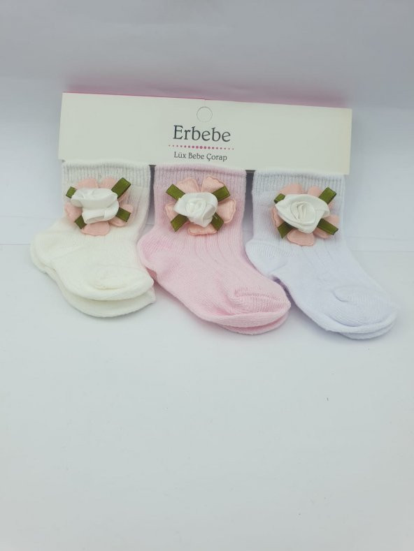 ÖZKARDEŞLER BABY fitili bebek aksesuarlı çorap - 1