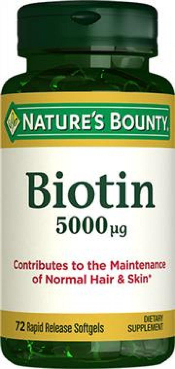 NatureS Bounty Biotin 5000 Mg 72 Kapsül