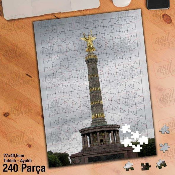 Asil Hobi Zafer Sütunu - Almanya - Heykel Yapboz - Ayak Destekli Çerçeveli 240 Parça Puzzle
