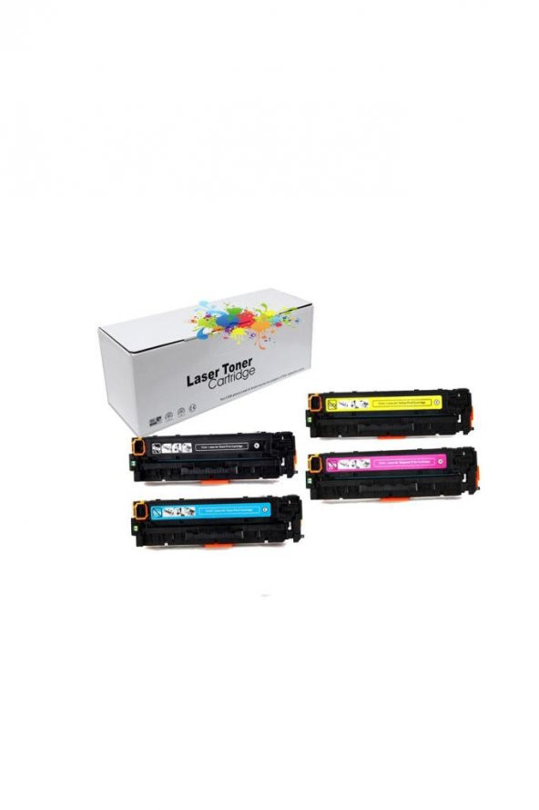 TKPrint Hp 125A-CB540A-41A-42A-43A|HP Color Laserjet CM1312-CM1312N Muadil Toner Seti - 1
