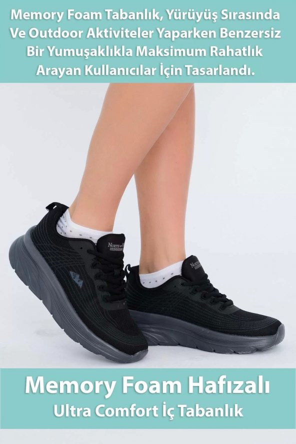 Supermark North Of Wild Rio Anorak Ultra Comfort Kadın Günlük & Koşu Siyah Spor Ayakkabı 45006