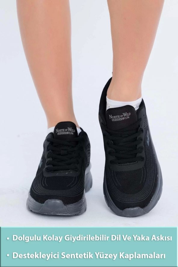 Supermark North Of Wild Rio Anorak Ultra Comfort Kadın Günlük & Koşu Siyah Spor Ayakkabı 45006 - 2