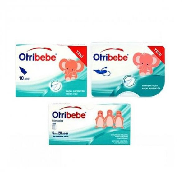 Otribebe Nazal Burun Aspiratörü+10 Adet Yedek Uç+Monodoz 20 Flakon 3Lü Set ürün görseli 1