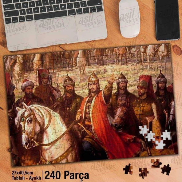 Asil Hobi Fatih Sultan Mehmet Yapboz - Ayak Destekli Çerçeveli 240 Parça Puzzle