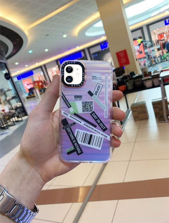 İphone 14 Pro - Hologramlı - Çok Renkli - Summer Cover - Resim 4