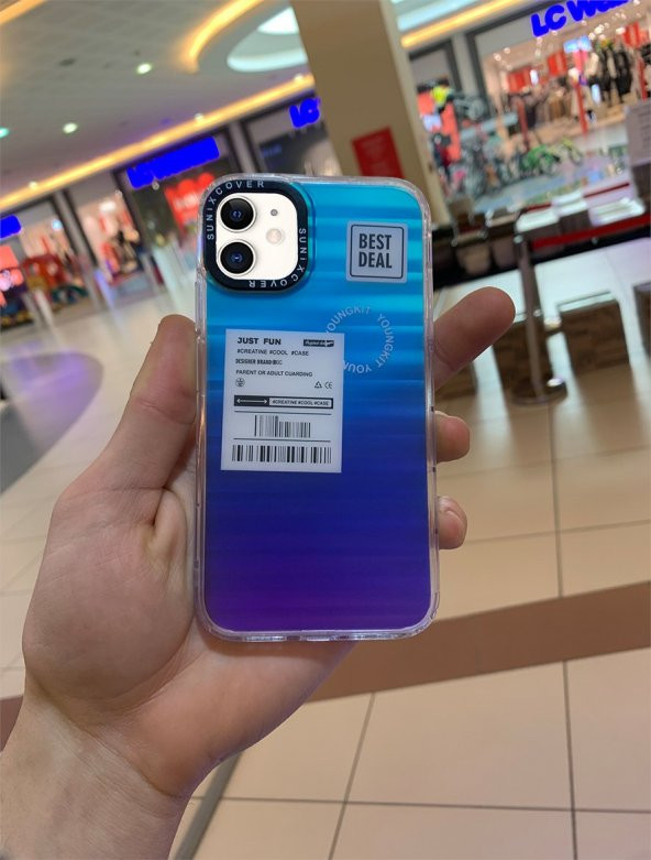 İphone 14 Pro - Hologramlı - Çok Renkli - Summer Cover - Resim 7
