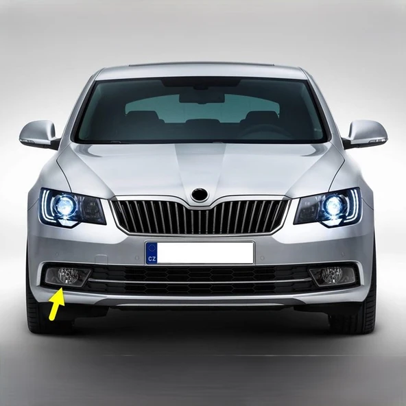 Skoda Superb 2 2014-2015 Ön Sağ Sis Farı Çerçevesi 3T0807682