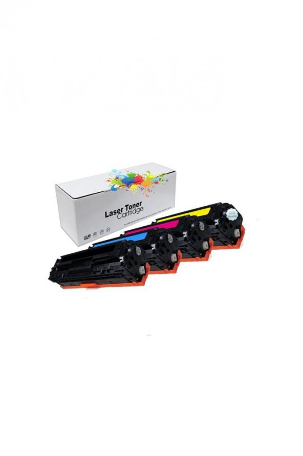 TKPrint Hp 203A-CF540A-41A-42A-43A|Hp Color LaserJet Pro M254nw-T6B59A-M254dw-T6B60A CMYK Muadil Toner Seti