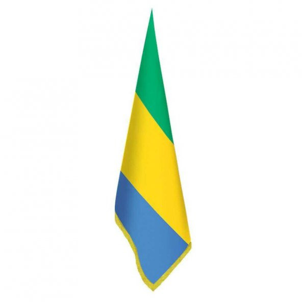Gabon Bayrağı - Ofis - Makam -Toplantı Odaları - Saçaklı Makam Bayrağı