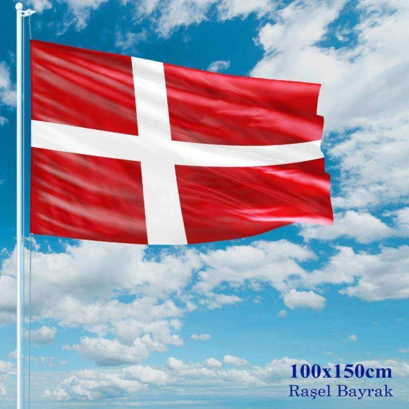 Danimarka Bayrağı - 100x150 cm (1 metre x 1,5 metre) - Raşel Kumaş