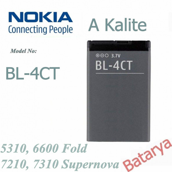 Nokia Bl-4Ct Batarya 5310 6600 Fold 7210 Supernova 7310 Supernova Uyumlu Yedek Batarya - 1