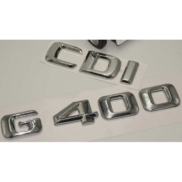 Benz G 400 CDi Bagaj Krom Metal 3M 3D Yazı Logo - 3