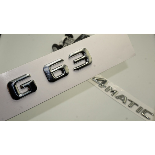 Benz G63 4Matic Bagaj Krom Metal 3M 3D Yazı Logo