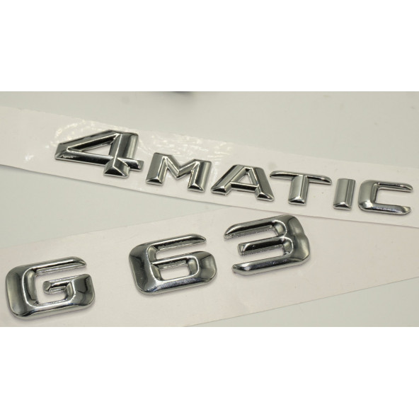 Benz G63 4Matic Bagaj Krom Metal 3M 3D Yazı Logo - Resim 3