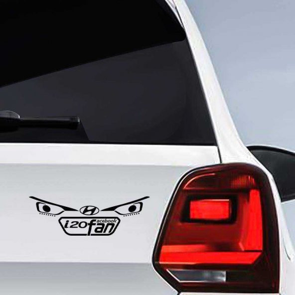 Hyundai i20 Facebook FAN Sticker, Oto Etiket, Araç Çıkartma, Araba Tuning, Modifiye