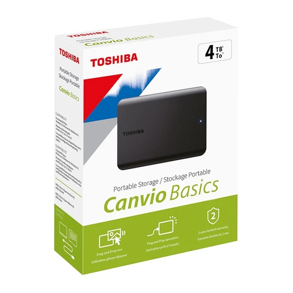 Toshiba Canvio Basic 4TB Usb 3.2 Gen1 HDTB540EK3CA ürün görseli
