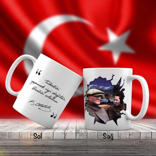 Sabiha Gökçen ve Mustafa Kemal Atatürk ve Unutulmayan Sözleri -Kupa Bardak