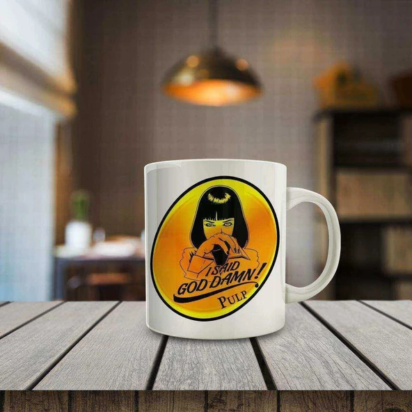 Mia Wallace - I Said God Damn Hediyelik Kupa Bardak