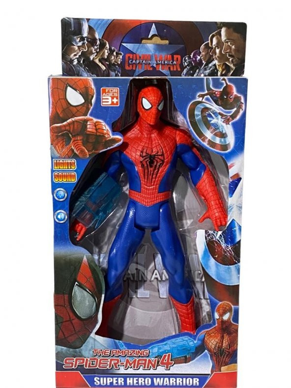 Işıklı Sesli Spiderman 4 Karakter Figür Oyuncak The Amazing Spider-Man 4 Super Hero Warrior