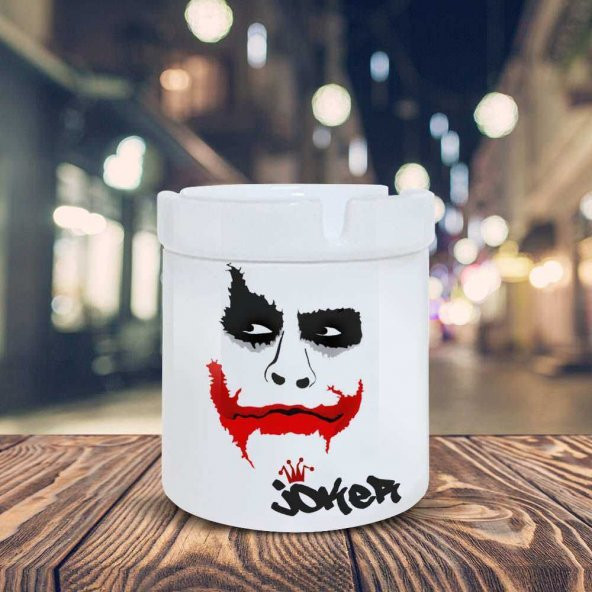 Joker Karakteri Silüeti Baskılı Küllük Seramik Kül Tablası-70895
