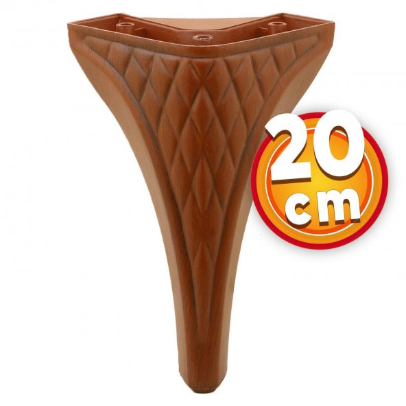 Lüks Mobilya Kanepe Sehpa TV Ünitesi Koltuk Puf Ayağı 20 cm Kahverengi Baza Ayak ürün görseli