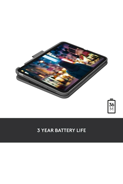 Logitech Slim Folio Ipad 10. Nesil Uyumlu Türkçe Klavyeli Kılıf - 3