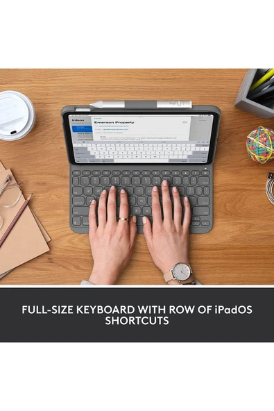 Logitech Slim Folio Ipad 10. Nesil Uyumlu Türkçe Klavyeli Kılıf - 6