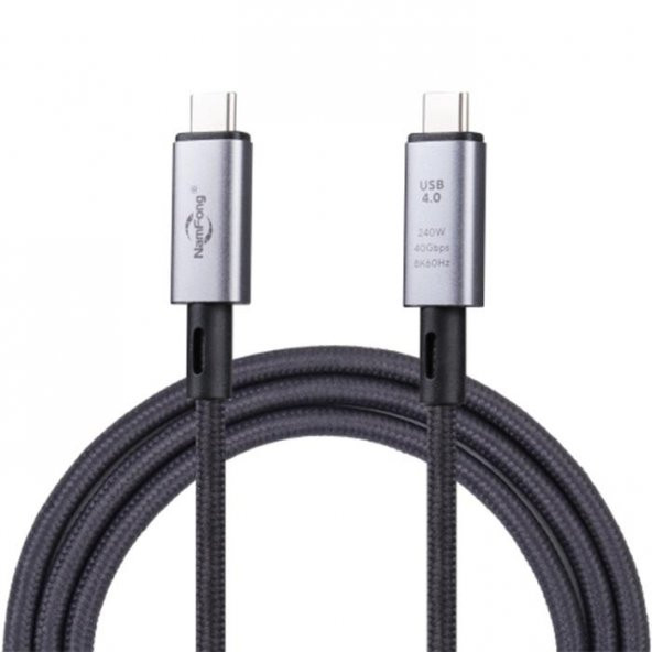 Coofbe 1MT USB 4.0 240W Thunderbolt Type-C to Type-C Şarj, Data ve 8K 60Hz Görüntü Aktarım Kablosu