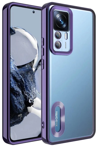 Xiaomi Mi 12T Pro Kılıf Köşeleri Renkli Şeffaf Kamera Korumalı Silikon Luxury Kapak - 9