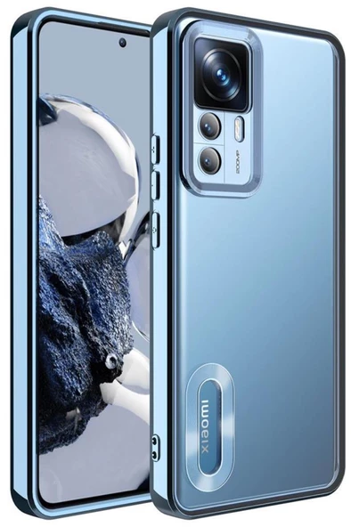 Xiaomi Mi 12T Pro Kılıf Köşeleri Renkli Şeffaf Kamera Korumalı Silikon Luxury Kapak - 6