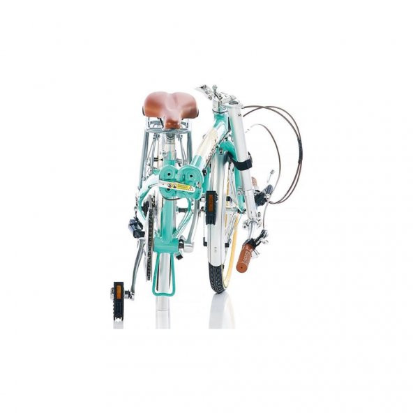 Bianchi Folding Vintage 7 Vites Katlanabilir Bisiklet - Celeste-Krem - 2
