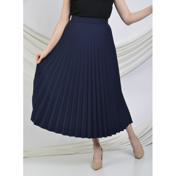 SORALLİNE KADIN PLİSOLEY ETEK 781 LACİVERT - 3