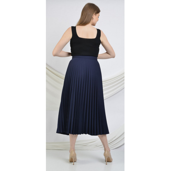 SORALLİNE KADIN PLİSOLEY ETEK 781 LACİVERT - 4