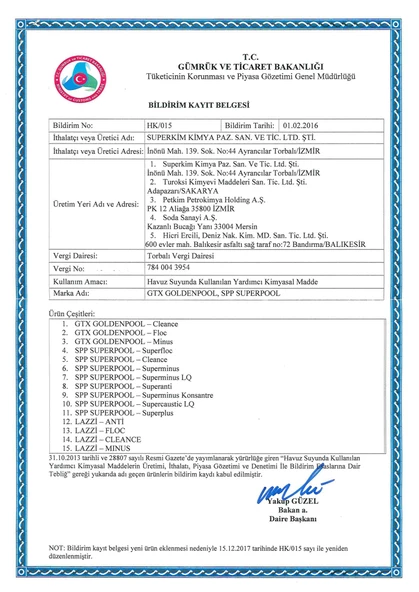 Lazzi Minus Toz pH Düşürücü 25 KG Havuz Kimyasalı - 2