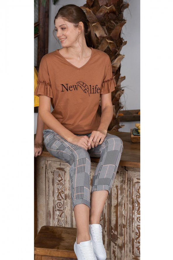 Donwear Homewear Kadın Ev Giyim Yazlık Alt Üst Takım - 3
