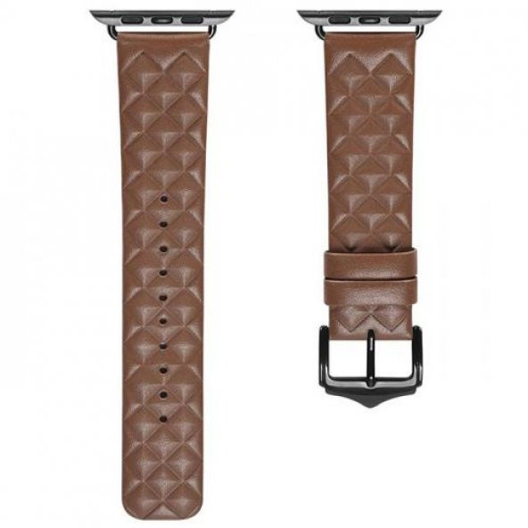 Polham Businessloop Gerçek Deri Apple Watch 38-40-41MM için Kordon Kayış, Tüm Ciltlere Uyumlu Kayış - 7