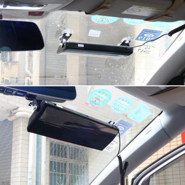 Kumandalı Polis Çakarı Cam İçi Vantuzlu 9 Led Kırmızı Mavi Beyaz Çakmaklık Girişli Ön Arka Cam - 3