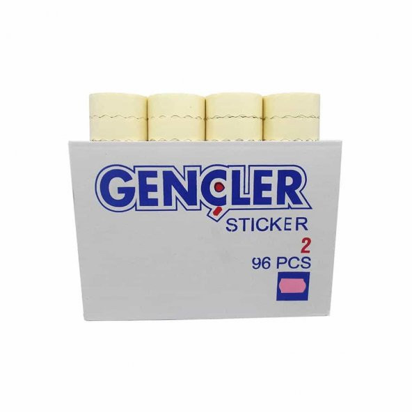 FDM Gençler Pembe Meto Etiketi 2 No (96 Rulo) (1 Rulo 1000 Adet) R7