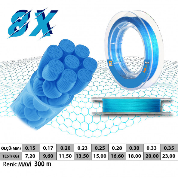 Mercan Platinum PE 8X Örgü İp 300 m Makara Misina - 2
