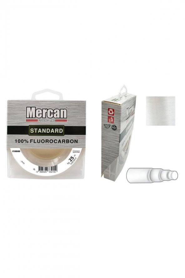 Mercan 100 Fluorocarbon Standart 25 M Makara Misina - 2