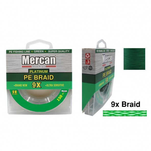 Mercan Platinum PE 9X Örgü İp 150 m Misina - 6