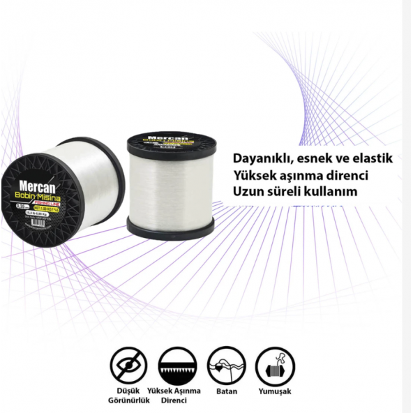 Mercan Net (1 Kg) Beyaz Bobin Misina - 2