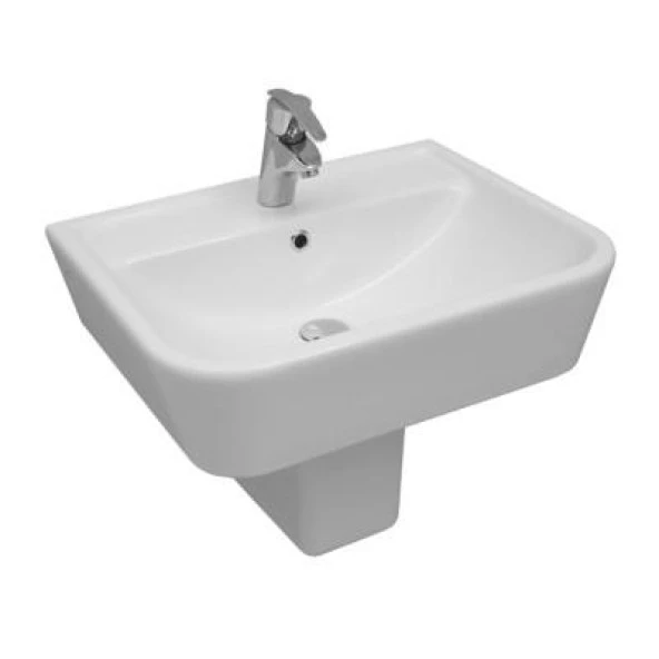 Serel Star Lavabo 48x60 Cm (De30) + Star Yarım Ayak (De21) DE30+DE21